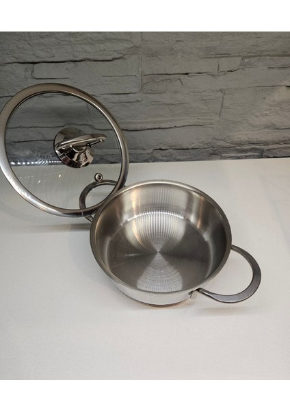 Mini Çelik Tencere 12X5 Cm, 0,50 Lt, Paslanmaz Çelik, Dayanıklı ve Şık Tasarım
