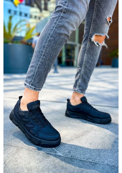 J105 Cronus Ortopedik Taban Günlük Cilt Erkek Sneaker Spor Ayakkabı Cst Siyah modelleri