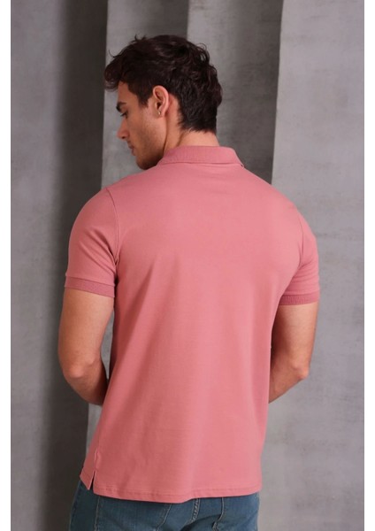 Erkek Slim Fit Pamuklu Yumuşak Doku Nefes Alan Kumaş Yakalı Tişört fırsatları