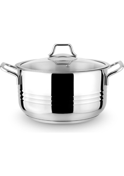 Derin Çelik Tencere 18 Cm, Cam Kapak, Metal Kulp, Sağlam ve Şık Tasarım fiyatları