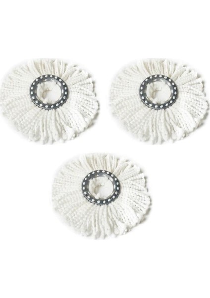 3'lü Temizlik Döner Başlıklı Mop Yedeği, Pratik ve Kullanışlı Temizlik Seti