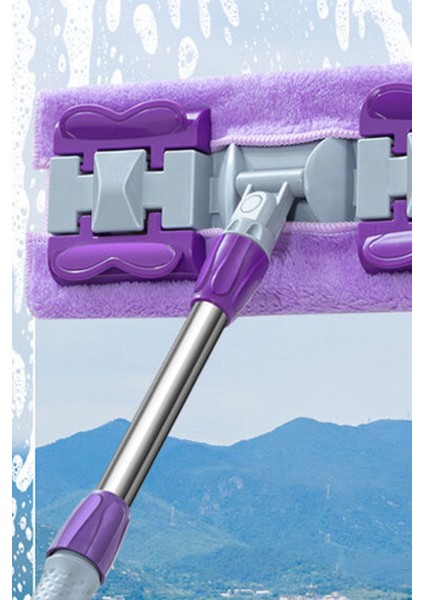 Renkli Mikrofiber Mandallı Yüzey Temizlik Mop ve Yedek Bez Hediyeli