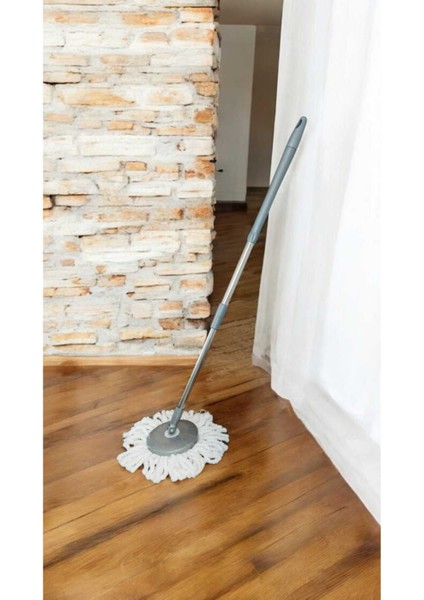 Gri Uyumlu Sap ve Yedek Mop Seti, Tüm Kovalara Kolayca Uyum Sağlar fırsatları