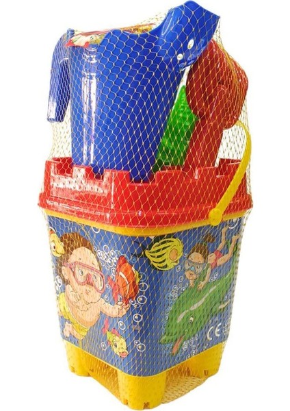 Çok Renkli Büyük Kale Kovalı Kova, Dayanıklı ve Şık Bahçe ve Dekor Malzemesi fırsatları