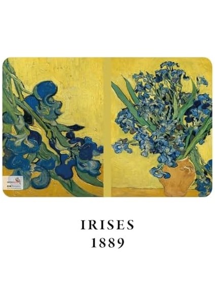 Flowers Series - A6, Van Gogh 4&apos;lü Defter Seti Iii, Çizgisiz, Toplam 192 Sayfa, Her Biri 48 Sayfa, Tel Dikiş, Esnek Kapak, Oval Kenar, Tuval Doku, 60 Gram, Sarı Krem Renk modelleri