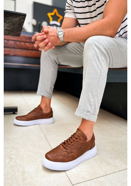 J153 Oxford Ortopedik Taban Günlük Cilt Erkek Sneaker Spor Ayakkabı Cbt Taba modelleri