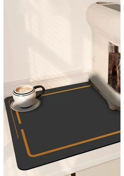 Siyah Süper Emici Tezgah Üstü Bulaşık Kurutma Matı modelleri