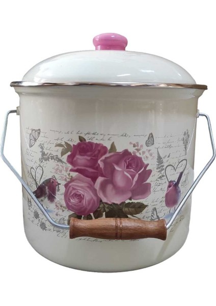 Renkli Emaye Patates ve Soğan Kovası, 16 Cm, Şık ve Dayanıklı Tasarım