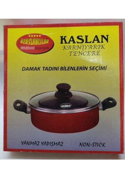 32 cm Granit Karnıyarık Tencere, Cam Kapaklı, Çok Renkli, Dayanıklı ve Şık Tasarım fiyatları