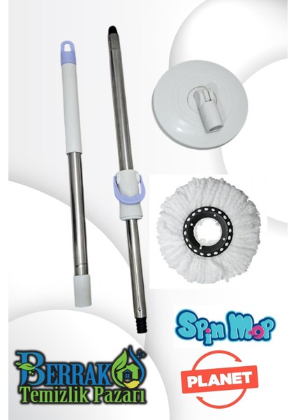 Alüminyum 360 Döner Mop Sopa Seti Yedekli Temizlik Aracı