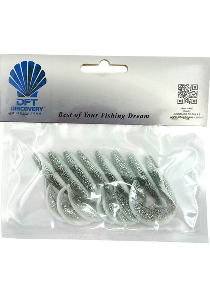 Discovery 7.5cm 2.6gr Silikon Kurt Yem Beyaz Simli 8ADT fiyatları