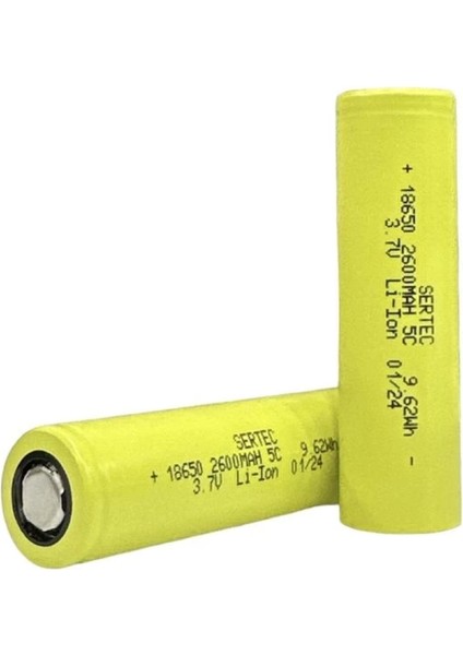 18650 3.7V 2600 Mah 5c Li-Ion Şarjlı Pil