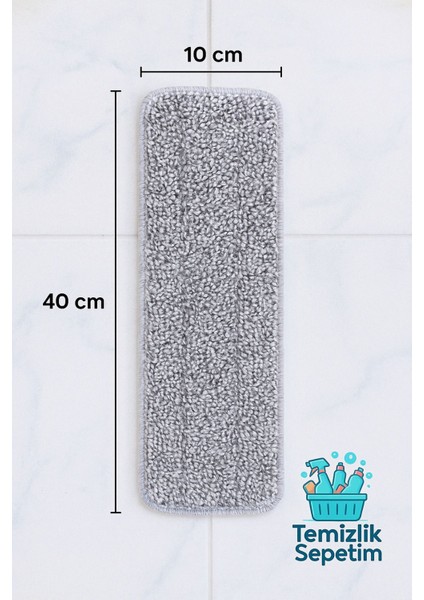 Gri Mikrofiber Yedek Bezleri, Sprey Mop Uyumlu, 2'li Paket modelleri
