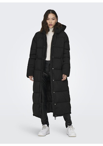 Siyah Kadın Kaban Onlann Premıum Puffer Coat X-Long O fiyatları