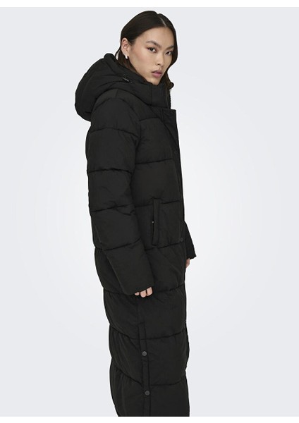 Siyah Kadın Kaban Onlann Premıum Puffer Coat X-Long O indirimleri