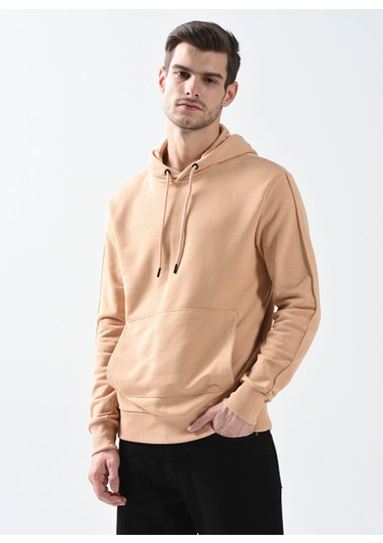 Kapüşon Yaka Karamel Erkek Sweatshırt 1084298