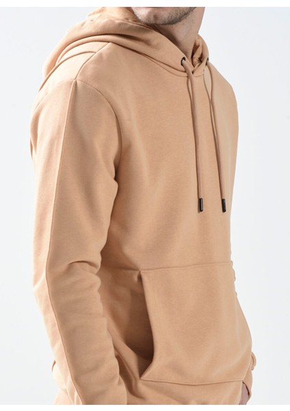 Kapüşon Yaka Karamel Erkek Sweatshırt 1084298