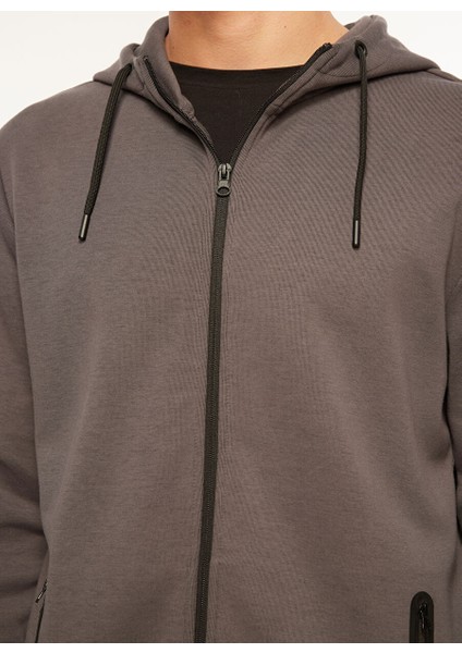 Kapüşon Yaka Düz Antrasit Erkek Sweatmont FS3WM-SWT264 fırsatları