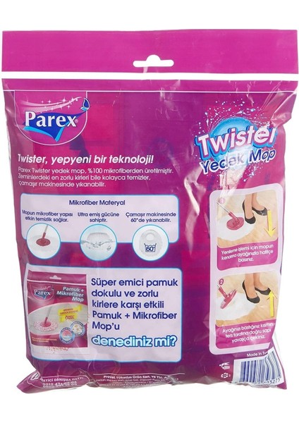 Yedek Mop Twister, Temizlik Için Pratik ve Kaliteli Paket (1 Adet) fiyatları