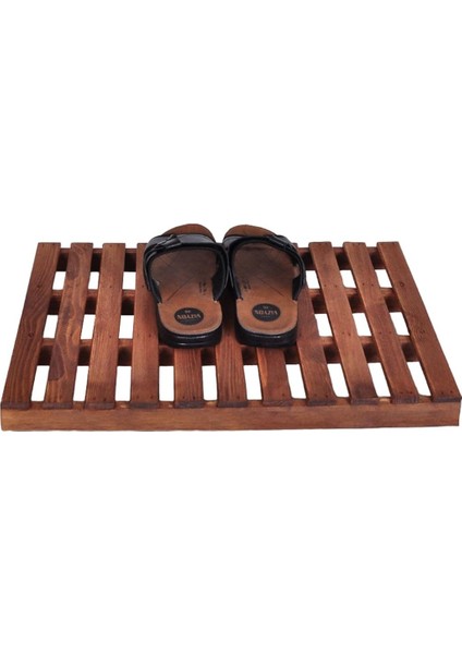 Ahşap Kapı Önü ve Banyo Paspası Seti, Şık ve Kullanışlı Ev Dekoru