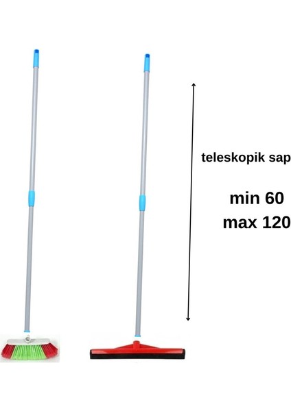 Pratik Yer Temizliği Seti, Saplı Fırça ve Çekçek ile Kolay Kullanım