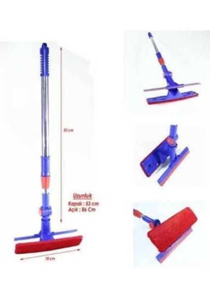 Ayarlanabilir Teleskopik Çekçekli Cam ve Fırça Silme Sapı fiyatları
