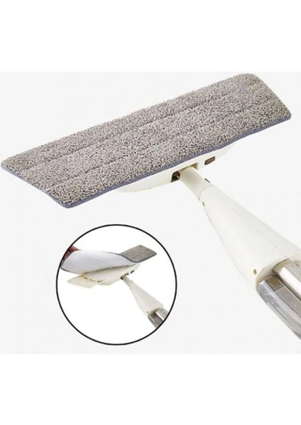 Sprey Mop, Su ve Deterjan Hazneli, Mikrofiber Bezli, 3 Yedek Bezli, Beyaz fırsatları