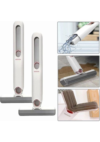 Mini Taşınabilir Çok Amaçlı Kendinden Sıkmalı Temizlik Mop, Kullanışlı ve Şık Beyaz Renkli fırsatları