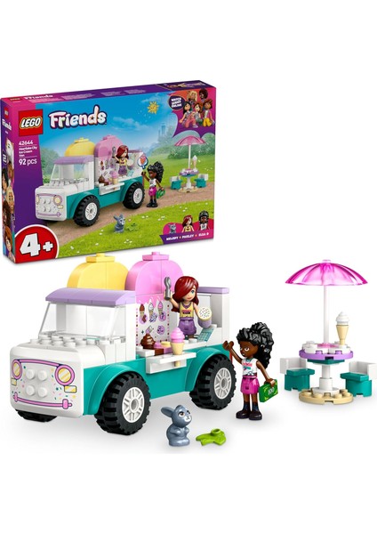 Friends Heartlake City Dondurma Kamyonu 42644-4 Yaş ve Üzeri Kız ve Erkek Çocukları Için Mini Bebek Içeren Yaratıcı Oyuncak Yapım Seti, Doğum Günü Hediyesi (92 Parça)