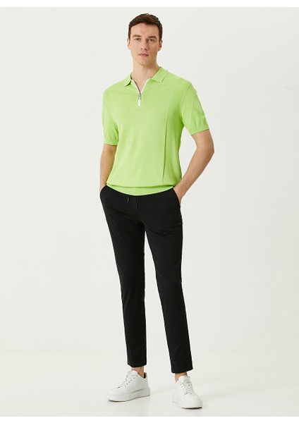 Polo Yaka Yeşil Erkek Kazak 1082498