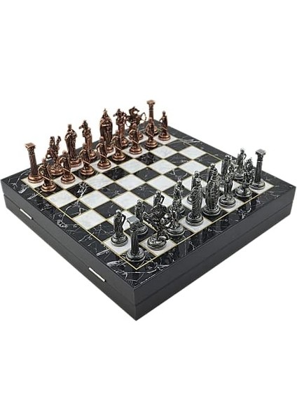 Büyük Boy Metal Ingiliz Satranç Tk. Antik ve Mermer Desenli Sandıklı Mdf TAHTASI(36X36 Cm.) fiyatları
