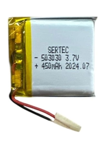 503030 3.7V 450MAH Li-Polymer Pil DEVRELI/1.5A