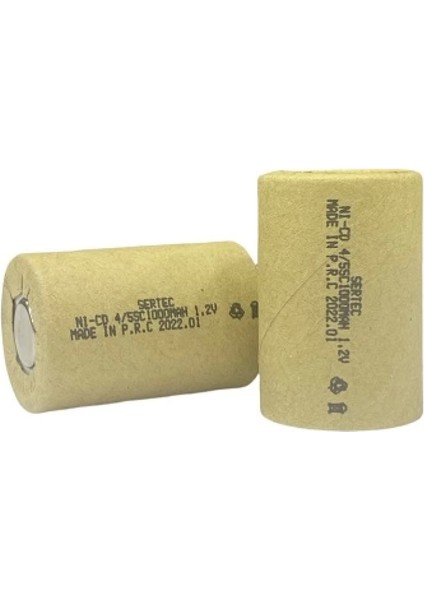 1.2V Ni-Cd 4/5 Sc 1000 Mah Kağıt Şarjlı Pil 3c Başsız/flat Head