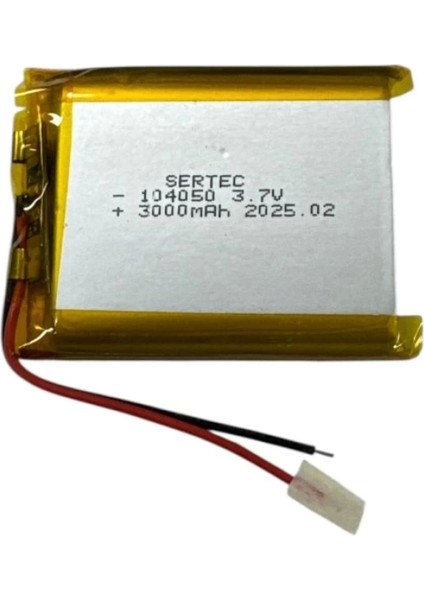 104050 3.7V 3000MAH Li-Polymer Pil DEVRELI/1.5A