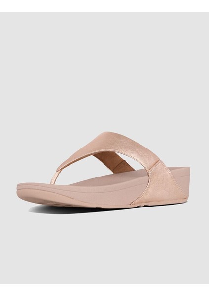 Lulu I88 Hakiki Deri Rose Gold Kadın Parmak Arası Terlik modelleri