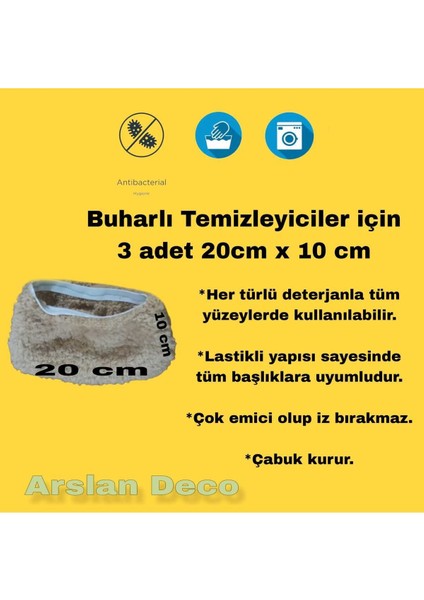 3'lü Lastikli Buhar Temizleyici Başlığı Seti, Pratik ve Kullanışlı Ürün