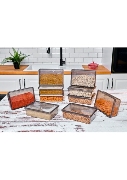 10 Adet Gri Kaplı Mikrodalga Uygun Saklama Kabı, 1 Litre, 19X13X6 cm indirimleri