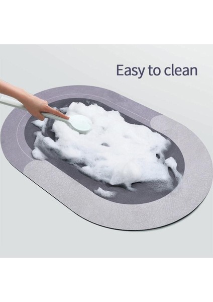 Kare ve Oval Banyo Paspası 40X60 Süper Su Emici Gri fiyatları