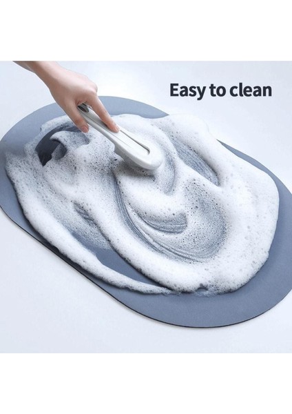 Kare ve Oval Banyo Paspası 40X60 Süper Su Emici Gri modelleri