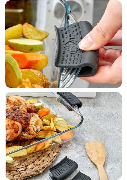 Gri 2'li Isıya Dayanıklı Tencere Kulbu ve Tava Tutacağı Seti modelleri