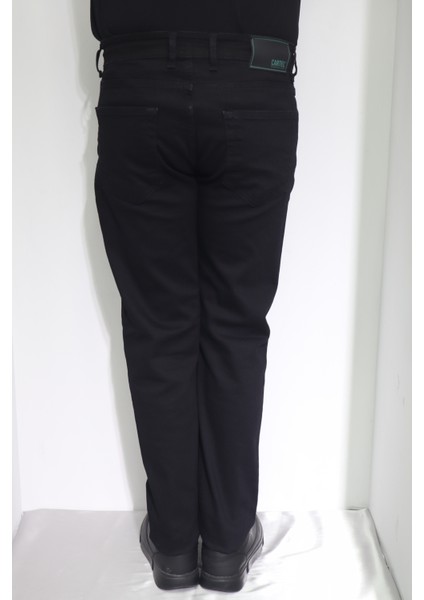 Fistan Store Erkek Siyah Yüksek Bel Rahat Kesim Boru Paça Jean Pantolon fırsatları