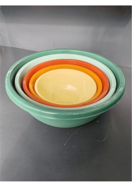 Renkli 5'li Yuvarlak Çok Amaçlı Saklama ve Karıştırma Kabı Seti modelleri