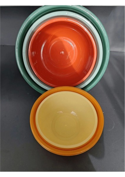 Renkli 5'li Yuvarlak Çok Amaçlı Saklama ve Karıştırma Kabı Seti indirimleri