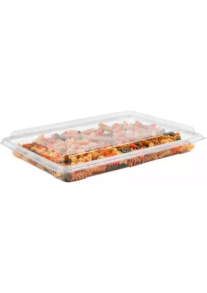 Turuncu 1000 cc Kapaklı Baklava Sızdırmaz Kap, 5 Adet