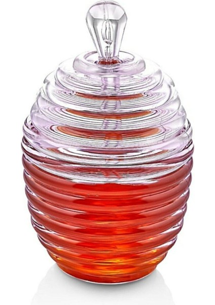 Şık Kovan Şekilli Kaşıklı 3 Parça Kristal Bal ve Reçel Kavanozu modelleri