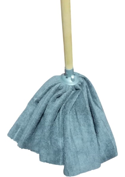 Mikrofiber Paspas Takımı, Ahşap Saplı, Kullanışlı ve Dayanıklı, Gri Renk