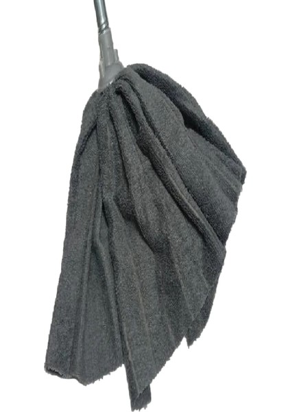 Mikrofiber Paspas Takımı, Ahşap Saplı, Kullanışlı ve Dayanıklı, Gri Renk