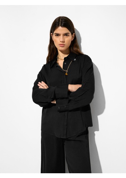 Dökümlü Uzun Kollu Gömlek