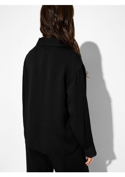 Dökümlü Uzun Kollu Gömlek modelleri