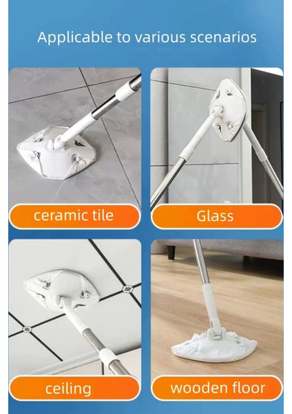 Pratik ve Hızlı Kuruyan Islak Mendil Uyumlu Çekçekli Çok Amaçlı Mop fırsatları